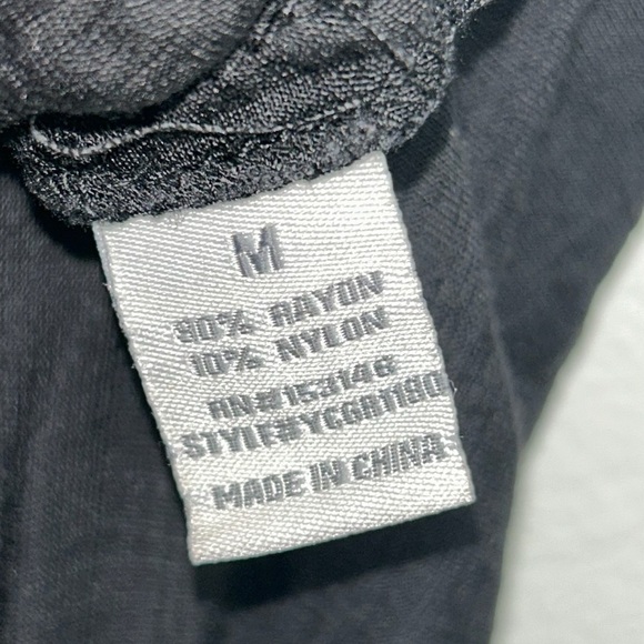 Good Luck Gem Sleeveless Wide Leg V-Neck Pull On Black Jumpsuit Size Medium - Picture 7 of 11